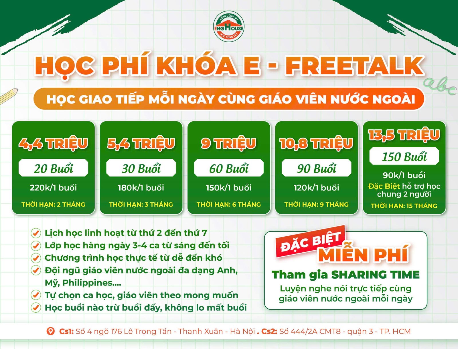 Học phí E-Freetalk